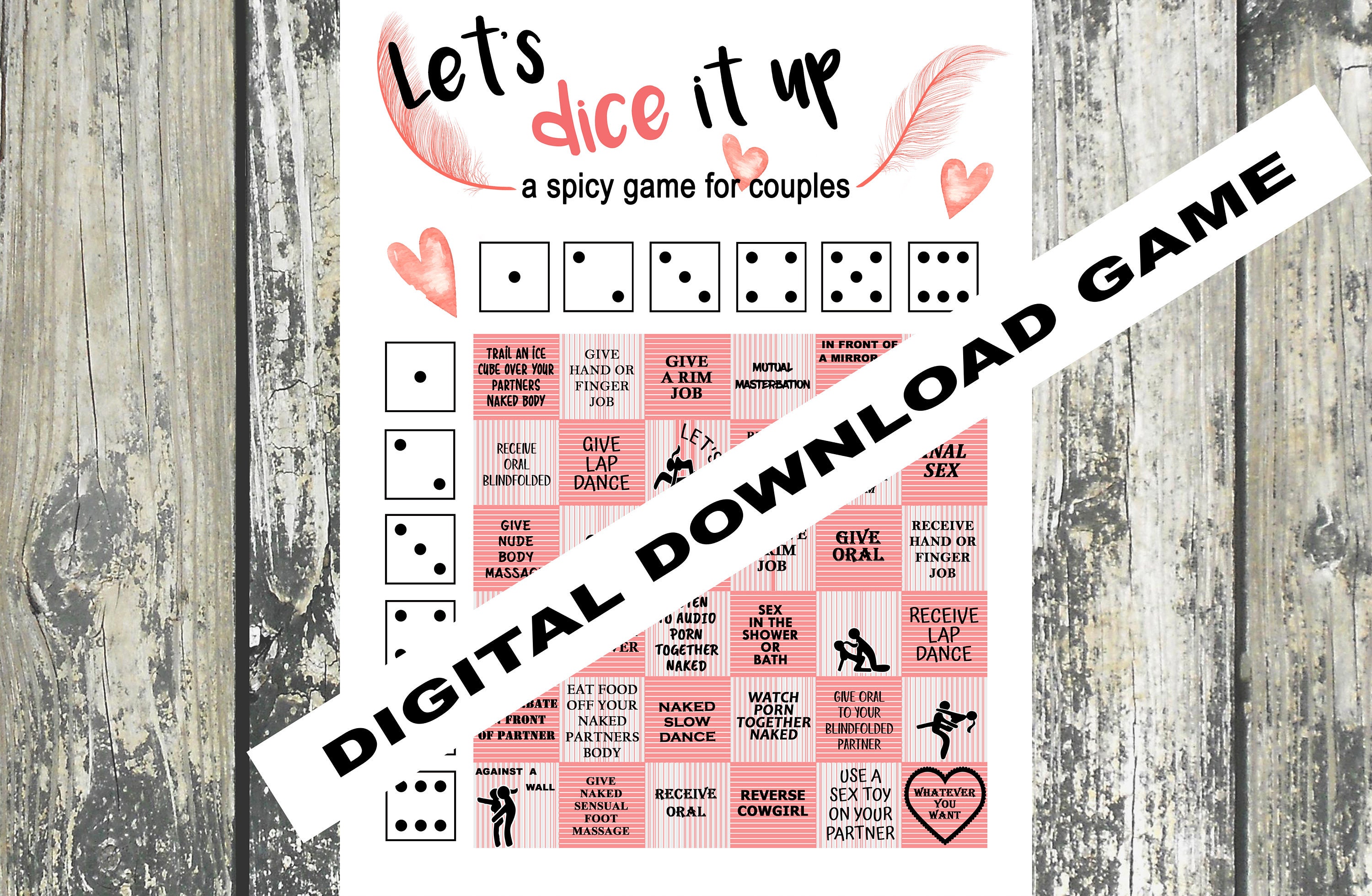 Printable Sex Game Naughty Couples Game Adult Dirty Game