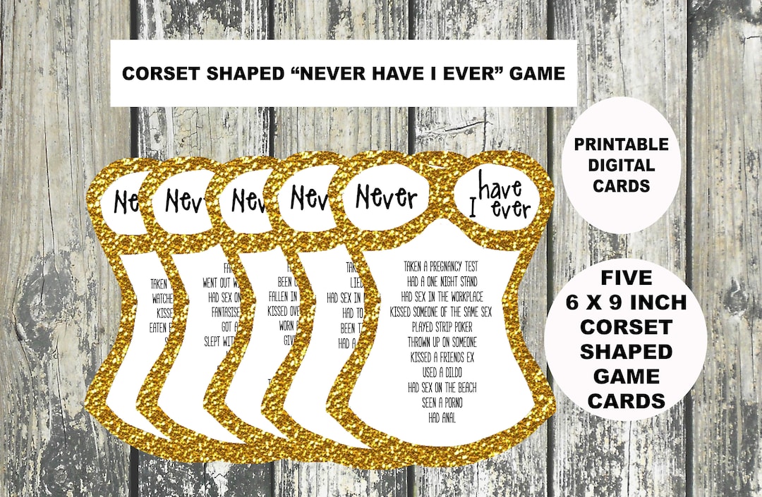 Never Have I Ever, Naughty Party Game, I've Never Game, Bridal Drinking