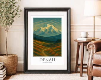 DENALI * Travel Poster * National Park Wall Art