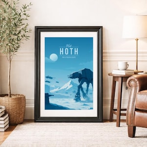 HOTH * Galaktische Reiseposter * Sci-Fi-Wandbild