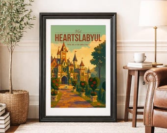 HEARTSLABYUL * Travel Poster * Twisted Fantasy Wall Art