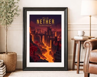 THE NETHER * Travel Poster * Scenic Fantasy Wall Art