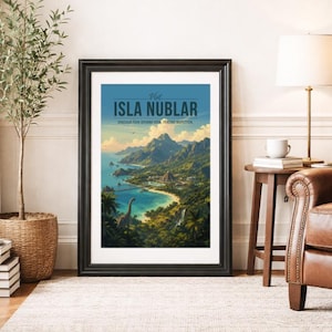 ISLA NUBLAR * Travel Poster * Scenic Cinematic Wall Art