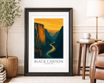 BLACK CANYON * Travel Poster * National Park Wall Art