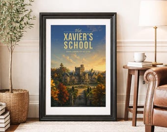 XAVIER'S SCHOOL * Travel Poster * Scenic Cinematic Wall Art