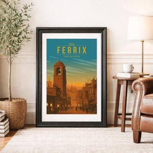 FERRIX * Galactic Travel Poster * Scenic Sci-Fi Wall Art