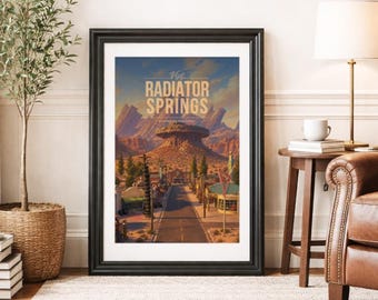 RADIATOR SPRINGS * Travel Poster * Scenic Cinematic Wall Art