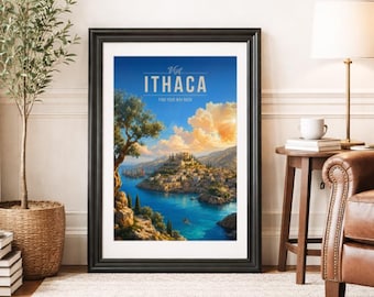 ITHACA * Travel Poster * Scenic Mythical Wall Art
