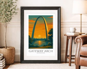 GATEWAY ARCH  * Travel Poster * National Park Wall Art
