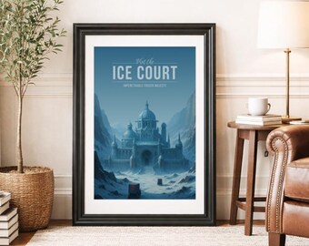 ICE COURT * Travel Poster * Scenic Fantasy Wall Art