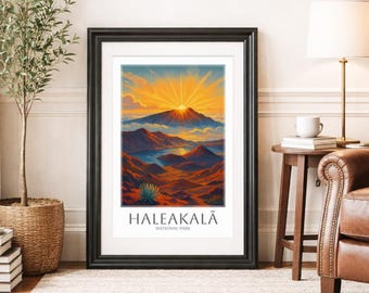 HALEAKALA * Póster de viaje * Arte mural del Parque Nacional