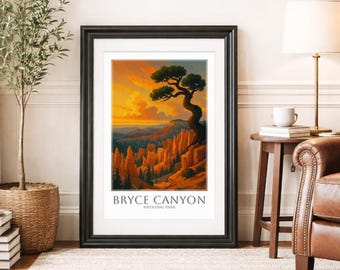 BRYCE CANYON * Travel Poster * National Park Wall Art
