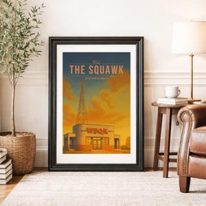 THE SQUAWK * Travel Poster * Stranger Fictional Wall Art
