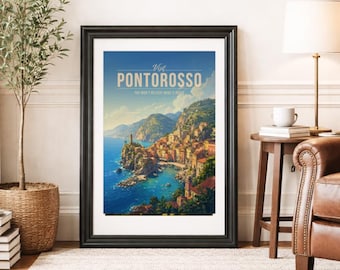 PORTOROSSO * Travel Poster * Scenic Cinematic Wall Art