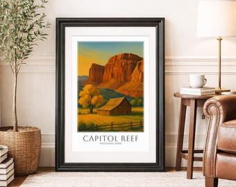 CAPITOL REEF * Travel Poster * National Park Wall Art