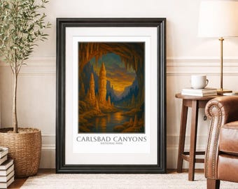 CARLSBAD CAVERNS  * Travel Poster * National Park Wall Art