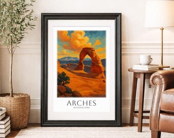 ARCHES * Travel Poster * National Park Wall Art
