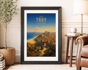 TROY * Travel Poster * Mythical Wall Art
