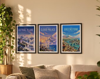 Adventurer — 3 Poster Set | Matching Wall Art Prints