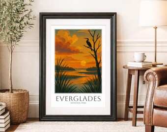 EVERGLADES * Travel Poster * National Park Wall Art