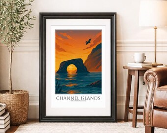 CHANNEL INSELN * Reise-Poster * Nationalpark Wand-Kunst