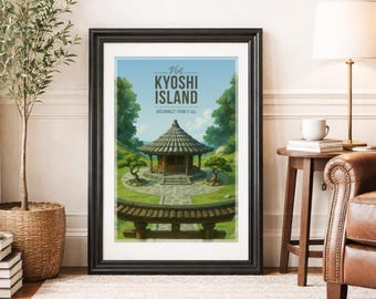 KYOSHI ISLAND * Travel Poster * Scenic Fantasy Wall Art