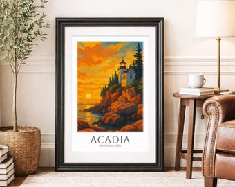 ACADIA * Póster de viaje * Decoración de pared de parques nacionales