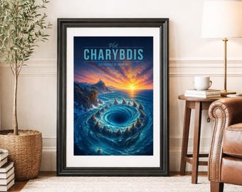 CHARYBDIS * Travel Poster * Scenic Mythical Wall Art