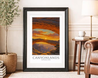 CANYONLANDS * Travel Poster * National Park Wall Art