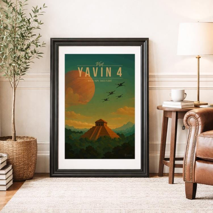 YAVIN 4 * Galactic Travel Poster * Scenic Sci-fi Wall Art - Etsy