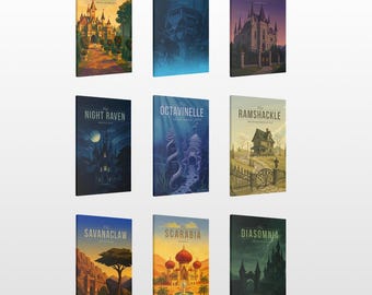 TWST  * Travel Poster Set * Canvas Wall Art