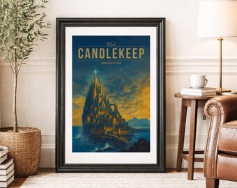 CANDLEKEEP * Travel Poster * Adventurous Fantasy Wall Art