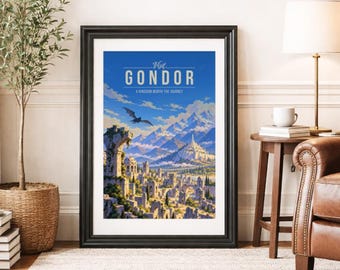 GONDOR * Travel Poster * Scenic Fantasy Wall Art