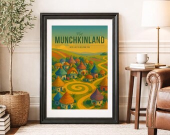 MUNCHKINLAND * Travel Poster * Scenic Fantasy Wall Art - Etsy