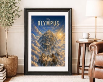 OLYMPUS * Travel Poster * Scenic Mythical Wall Art
