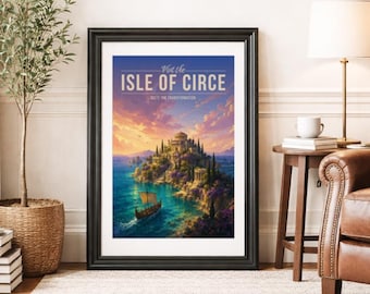 ISLE OF CIRCE * Travel Poster * Scenic Mythical  Wall Art