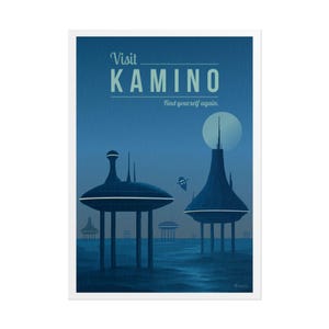 KAMINO * Galactic Travel Poster * Scenic Sci-Fi Wall Art