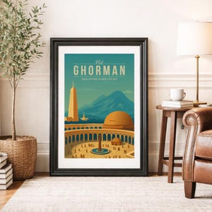 GHORMAN * Galactische reisposter * Schilderachtige scifi-muurkunst