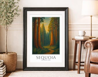 Sequoia * Reisposter * Muurdecoratie Nationaal Park