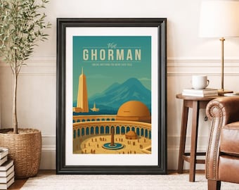 GHORMAN * Galactic Travel Poster * Scenic Sci-Fi Wall Art
