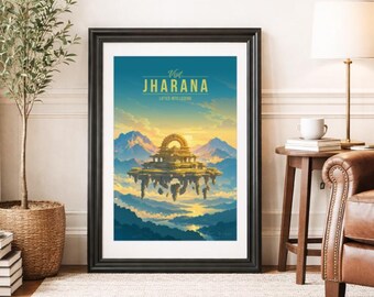 JHARANA * Travel Poster * Scenic Fantasy Wall Art