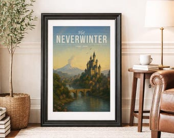 NEVERWINTER * Travel Poster * Adventurous Fantasy Wall Art