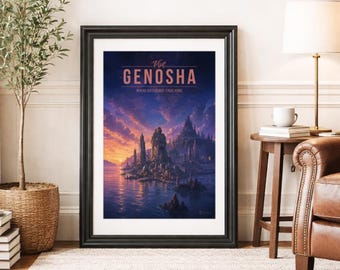 GENOSHA * Travel Poster * Scenic Cinematic Wall Art