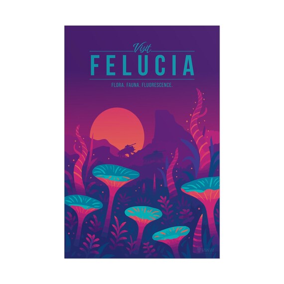 FELUCIA * Galactic Travel Poster * Scenic Sci-fi Wall Art - Etsy Israel