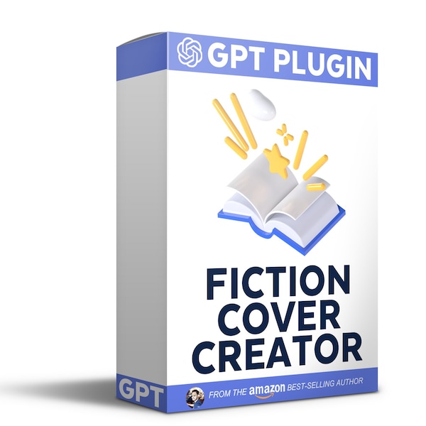 ChatGPT Template Fiction Book Cover Creator. GPTPlugin Prompts to Create Images Illustration Using AI Powered GPT in 3 Minutes.