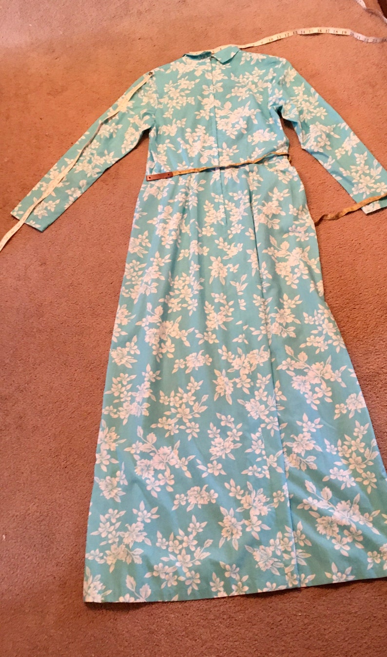 Vintage Hawaiian Maxi Dress w Belt