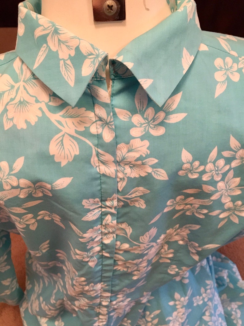 Vintage Hawaiian Maxi Dress w Belt
