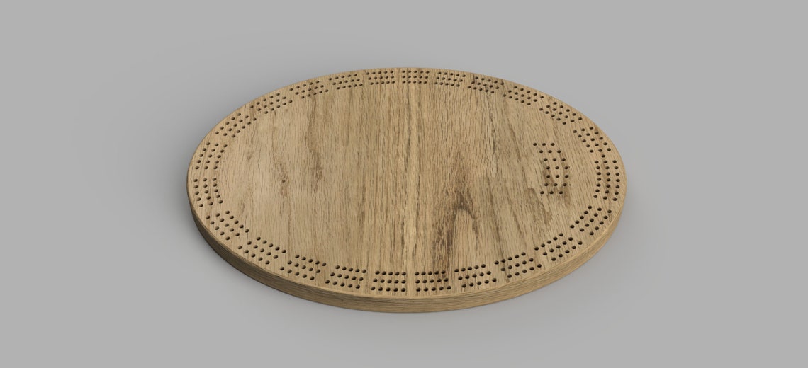 Oval Cribbage Board Blank Template 9x12 Ready to Cut Gcode Etsy UK