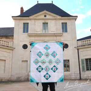 Set of 12 illustrated squares Auprès de mon Arbre, organic cotton for patchwork, illustrations by Anne Duprat image 10