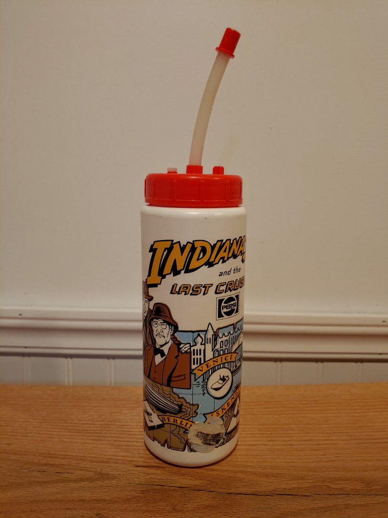 Vintage Indiana Jones and the Last Crusade Thermos Gatorade Sports Bottle